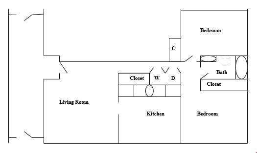 2 Bedroom Upstairs